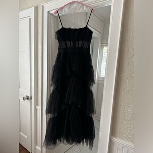 BCBGMAXAZRIA Tulle Corset Essential Gown